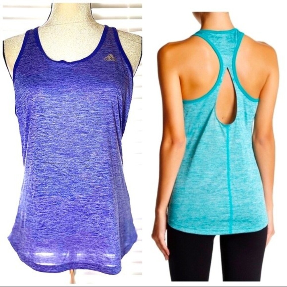 🌟 Adidas Climalite Keyhole Back Active Tank Sz L
